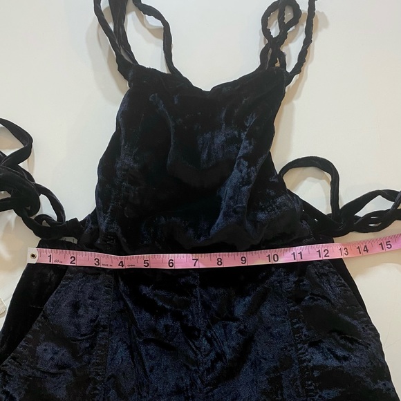 Free People 90s Forever Overall in Black Velvet - Picture 9 of 10